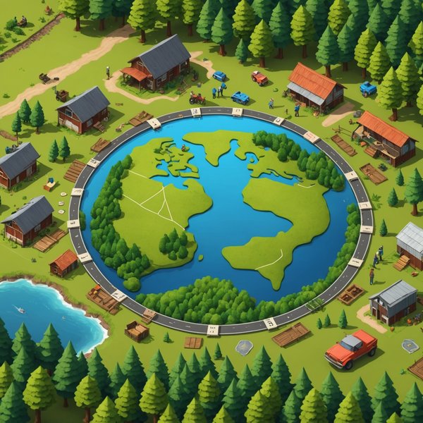 Comment un jeu de simulation de gestion de ressources naturelles peut-il enseigner les principes de l'économie circulaire?